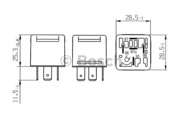 Реле, рабочий ток; Реле BOSCH 0 332 209 202 Реле, рабочий ток; Реле BOSCH 0 332 209 202