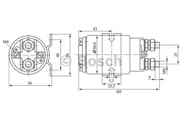 Реле, рабочий ток; Реле BOSCH 0 333 009 002 Реле, рабочий ток; Реле BOSCH 0 333 009 002