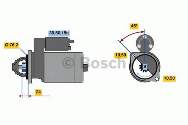 Стартер BOSCH 0 986 010 720