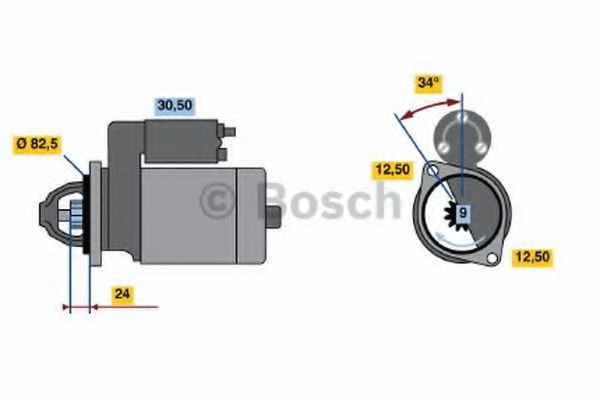 Стартер BOSCH 0 986 010 850