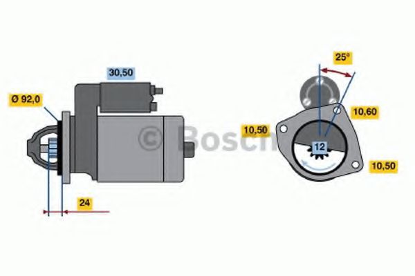 Стартер BOSCH 0 986 010 950
