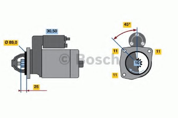 Стартер bosch 0 986 010 960