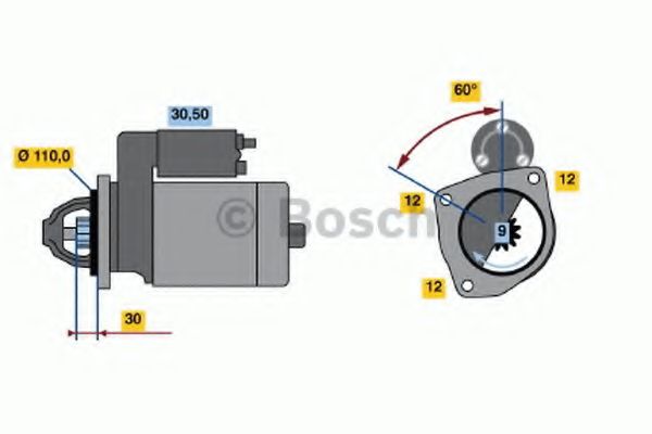 Стартер BOSCH 0 986 011 160