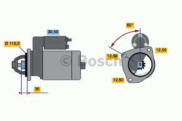 Стартер BOSCH 0 986 011 310