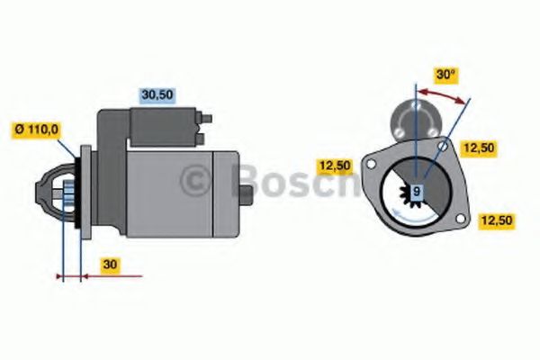 Стартер BOSCH 0 986 011 330