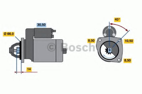 Стартер BOSCH 0 986 011 830