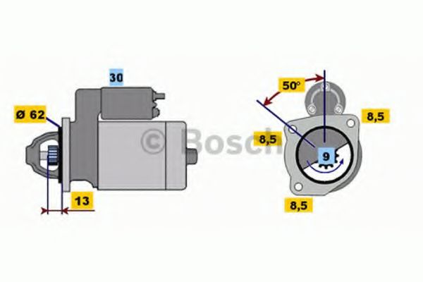 Стартер bosch 0 986 011 941