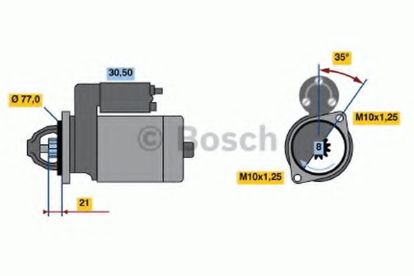 Стартер BOSCH 0 986 012 301