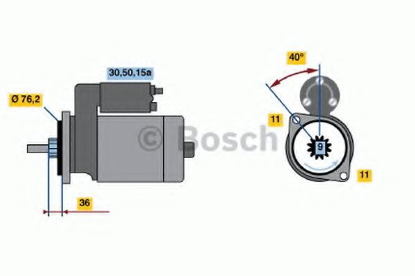 Стартер BOSCH 0 986 018 200