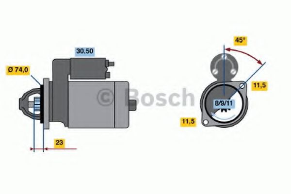 Стартер BOSCH 0 986 012 831