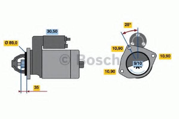 Стартер bosch 0 986 013 170