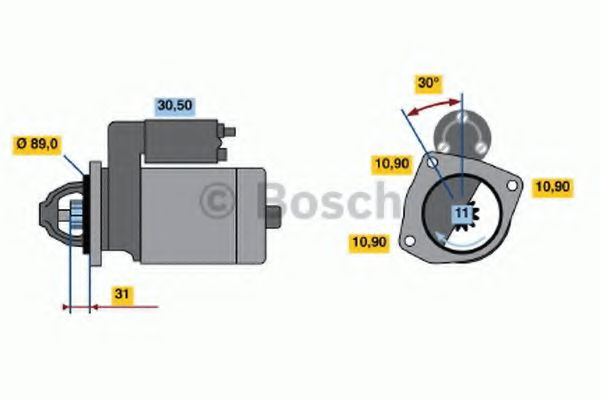 Стартер BOSCH 0 986 018 990