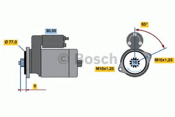 Стартер BOSCH 0 986 014 141