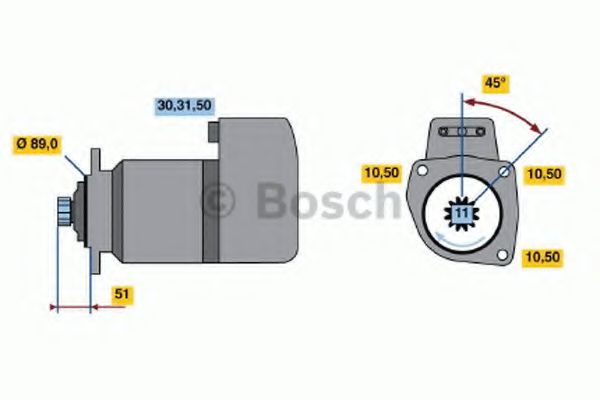 Стартер bosch 0 986 014 870