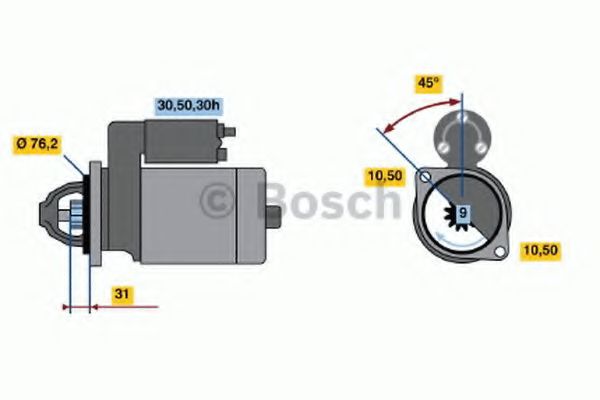 Стартер BOSCH 0 986 014 890