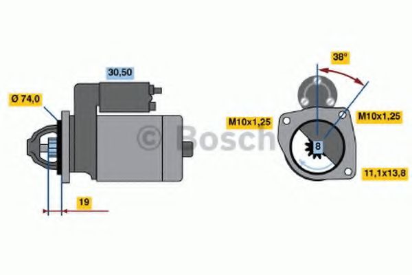 Стартер BOSCH 0 986 014 991