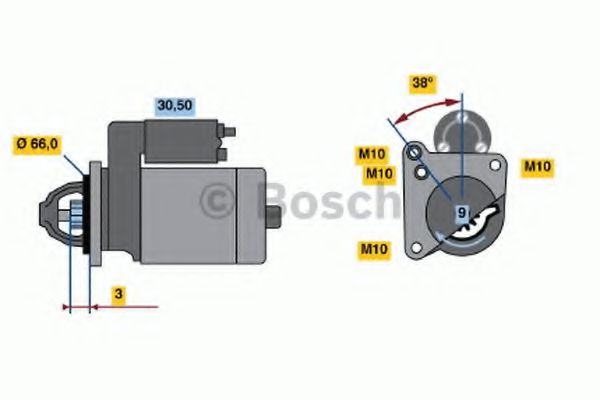 Стартер BOSCH 0 986 015 010