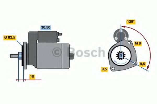 Стартер BOSCH 0 986 015 320