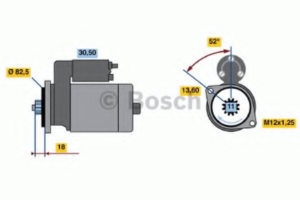 Стартер BOSCH 0 986 015 331