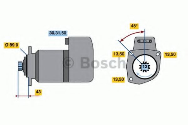 Стартер BOSCH 0 986 015 670