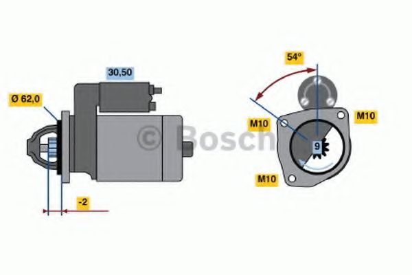 Стартер BOSCH 0 986 016 530