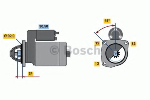 Стартер BOSCH 0 986 016 210