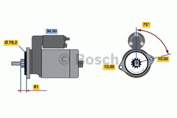 Стартер BOSCH 0 986 016 250