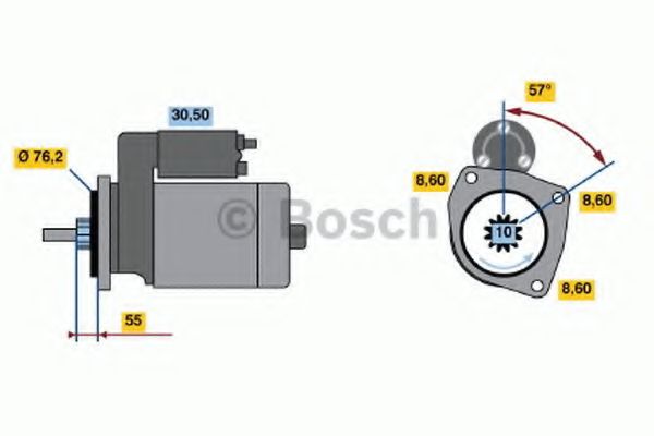 Стартер BOSCH 0 986 016 340