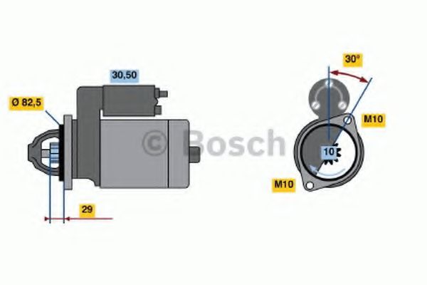 Стартер BOSCH 0 986 016 390