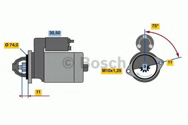 Стартер BOSCH 0 986 016 500
