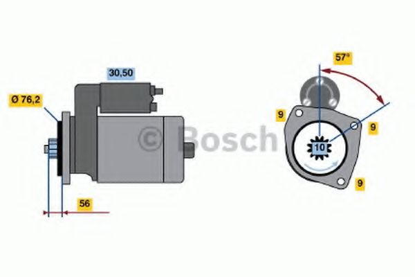 Стартер BOSCH 0 986 016 990