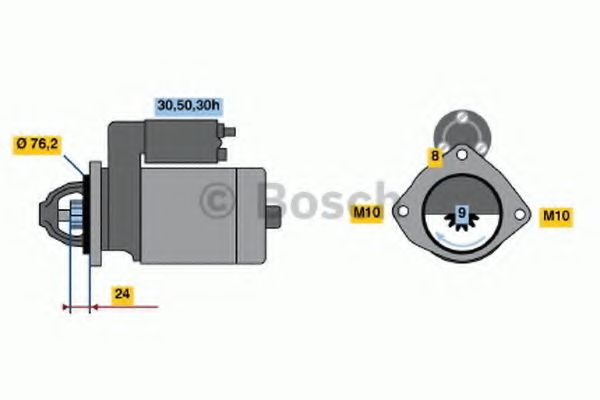 Стартер BOSCH 0 986 017 300