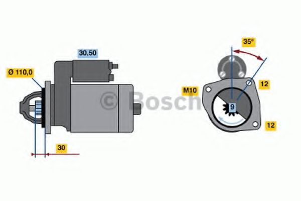 Стартер BOSCH 0 986 017 490