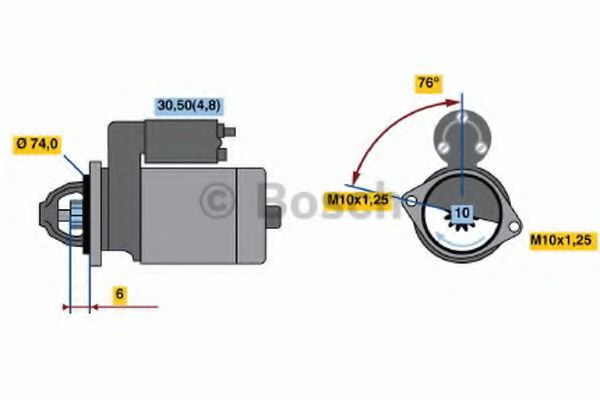 Стартер BOSCH 0 986 017 500