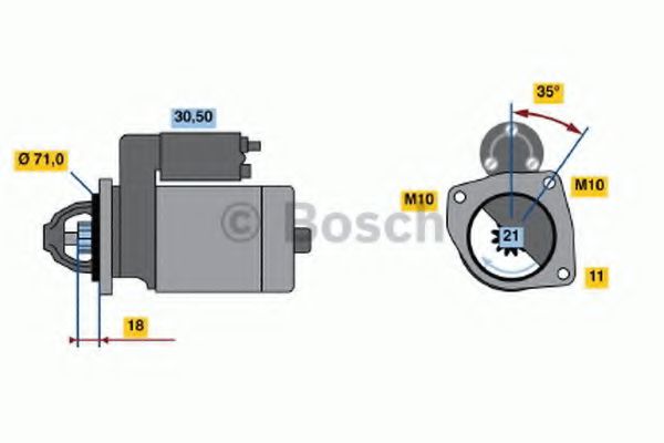 Стартер BOSCH 0 986 017 530