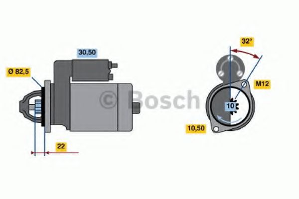 Стартер BOSCH 0 986 018 210