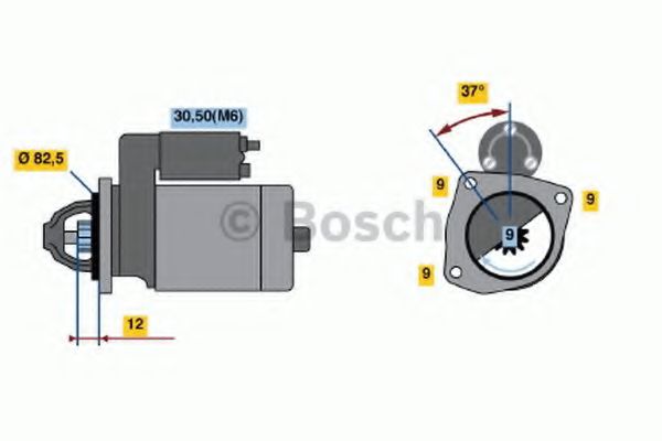 Стартер BOSCH 0 986 018 450