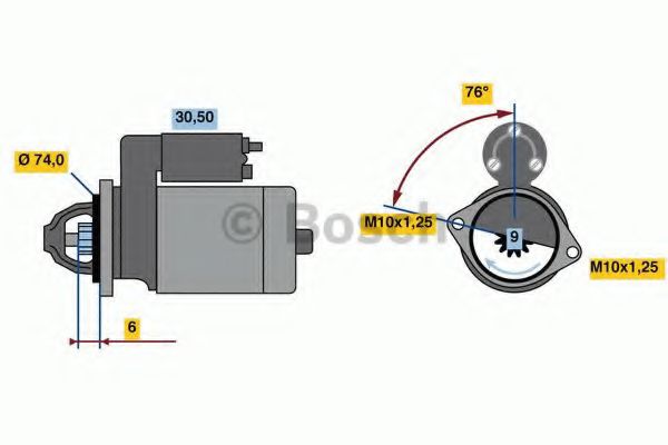 Стартер BOSCH 0 986 018 680