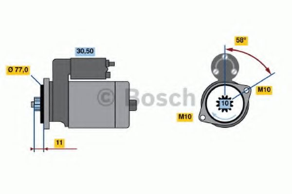 Стартер BOSCH 0 986 018 731