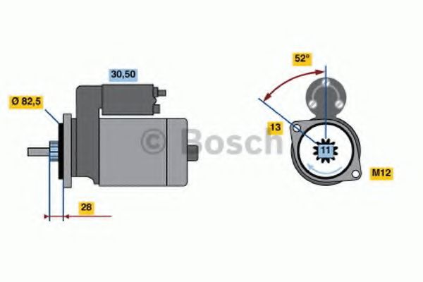 Стартер BOSCH 0 986 018 751