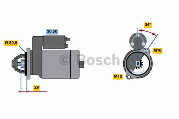 Стартер BOSCH 0 986 018 850