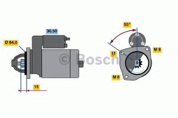 Стартер BOSCH 0 986 018 880