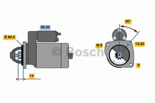 Стартер BOSCH 0 986 019 291