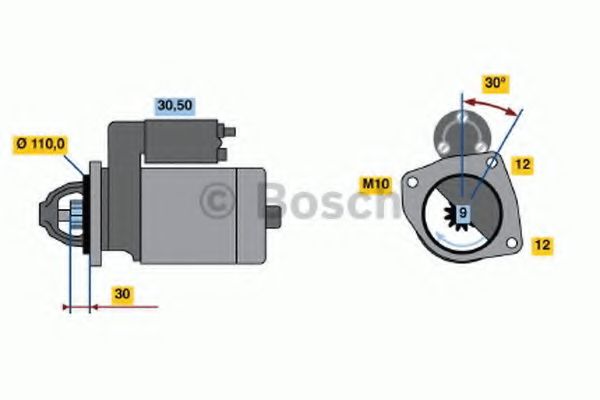 Стартер BOSCH 0 986 019 320