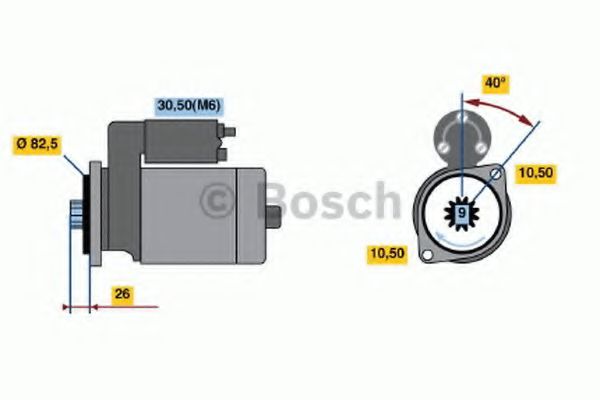 Стартер BOSCH 0 986 019 820