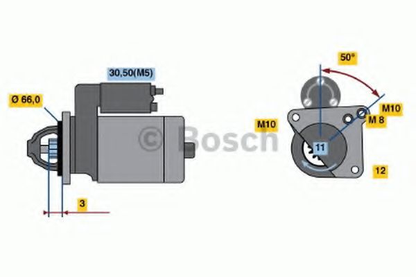 Стартер BOSCH 0 986 020 131