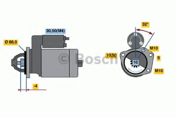 Стартер BOSCH 0 986 020 141