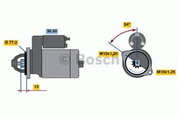 Стартер BOSCH 0 986 020 401