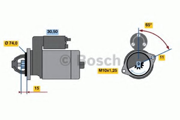 Стартер BOSCH 0 986 020 571