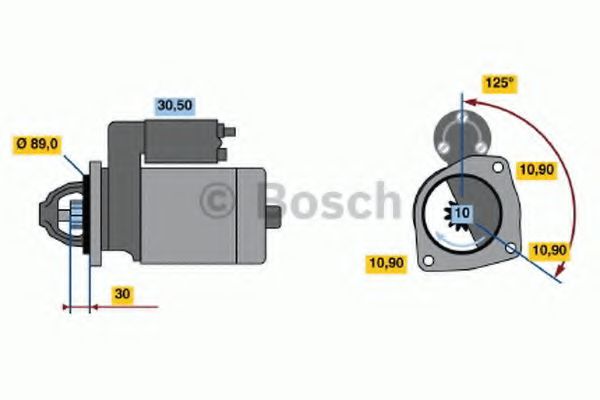 Стартер BOSCH 0 986 021 190